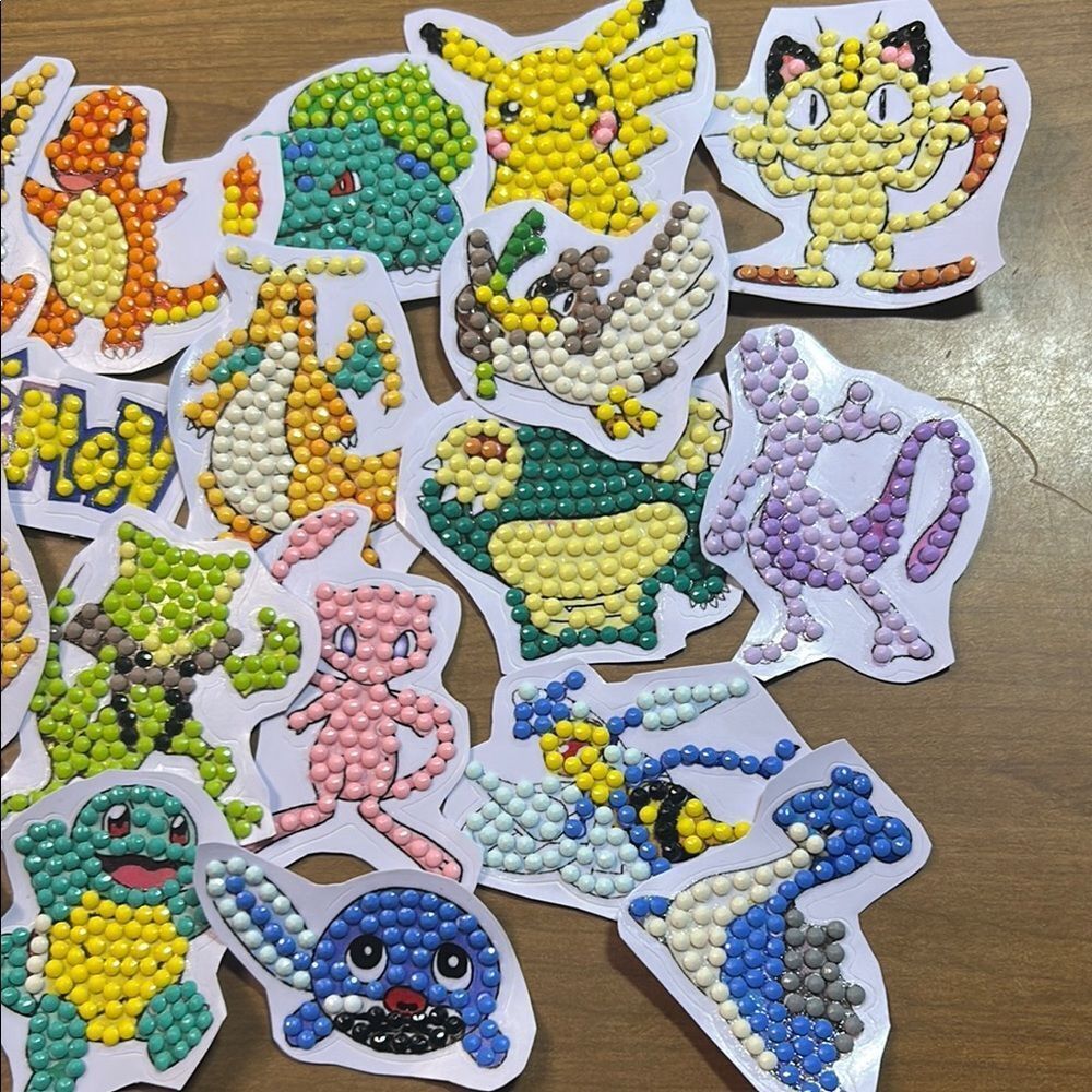 Colorful Pokémon Diamond Sticker Set - Picture 3 of 3